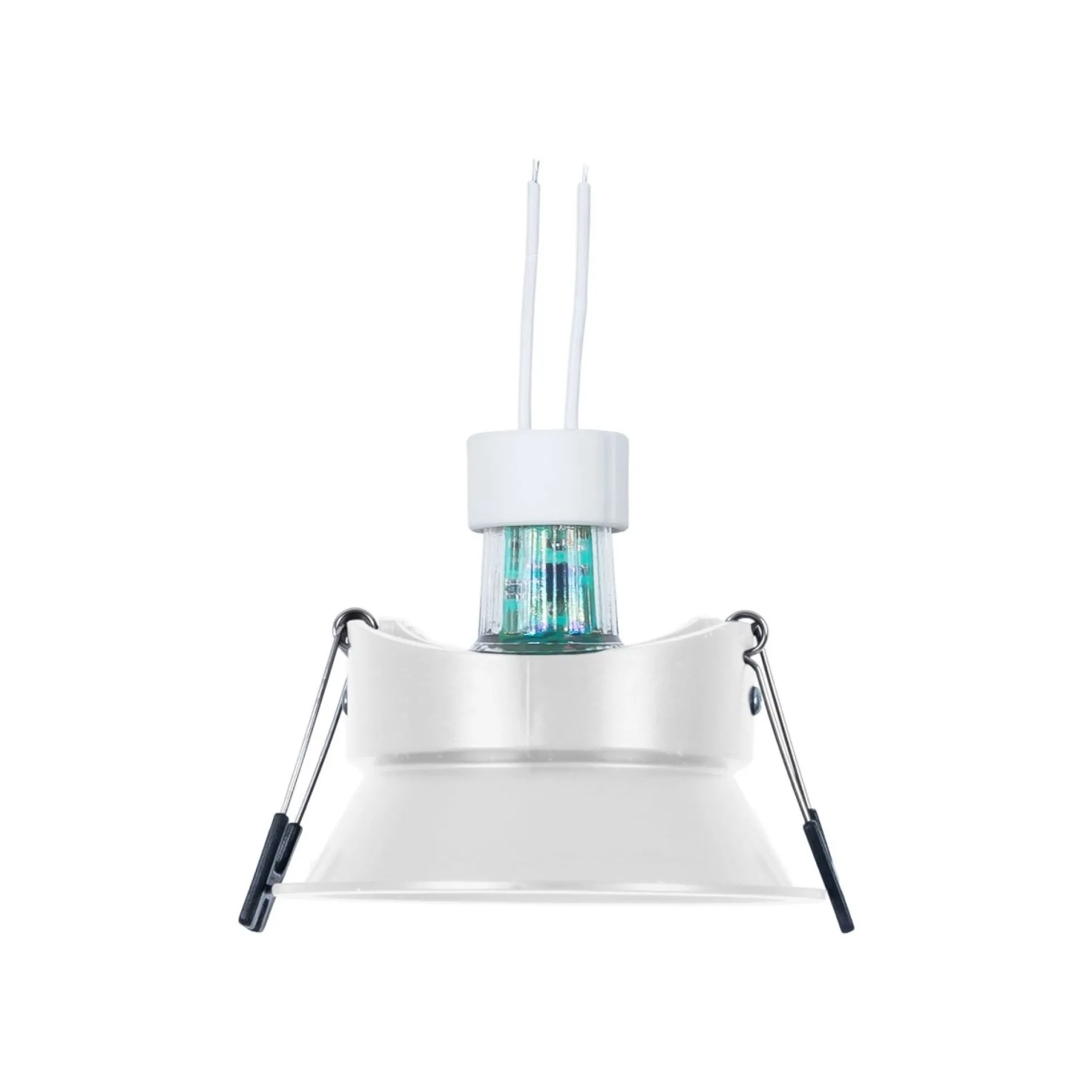 KIT Aro empotrable Ø93mm + Bombilla GU10 6W + Portalámparas