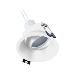 KIT Aro empotrable Ø93mm + Bombilla GU10 6W + Portalámparas