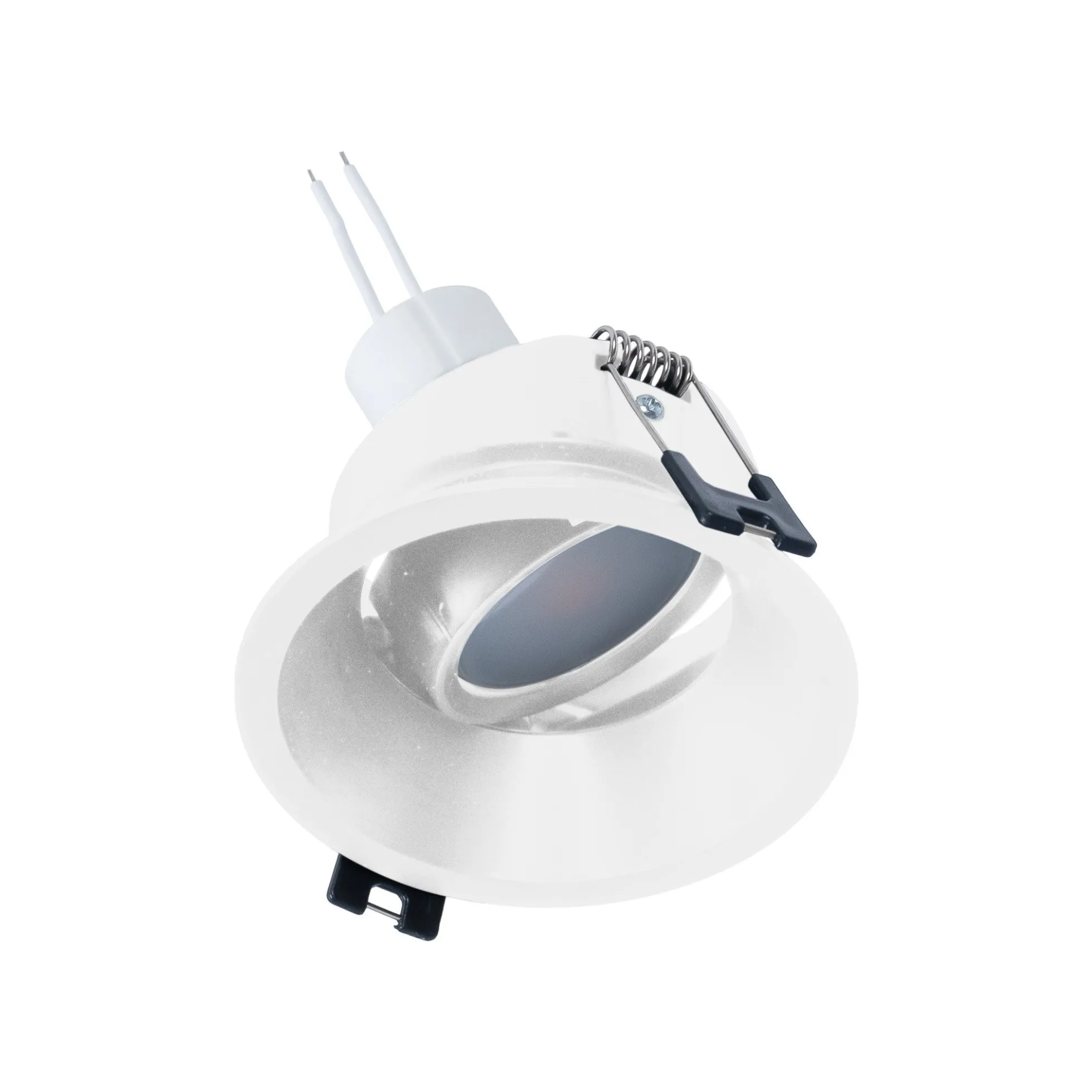 KIT Aro empotrable Ø93mm + Bombilla GU10 6W + Portalámparas