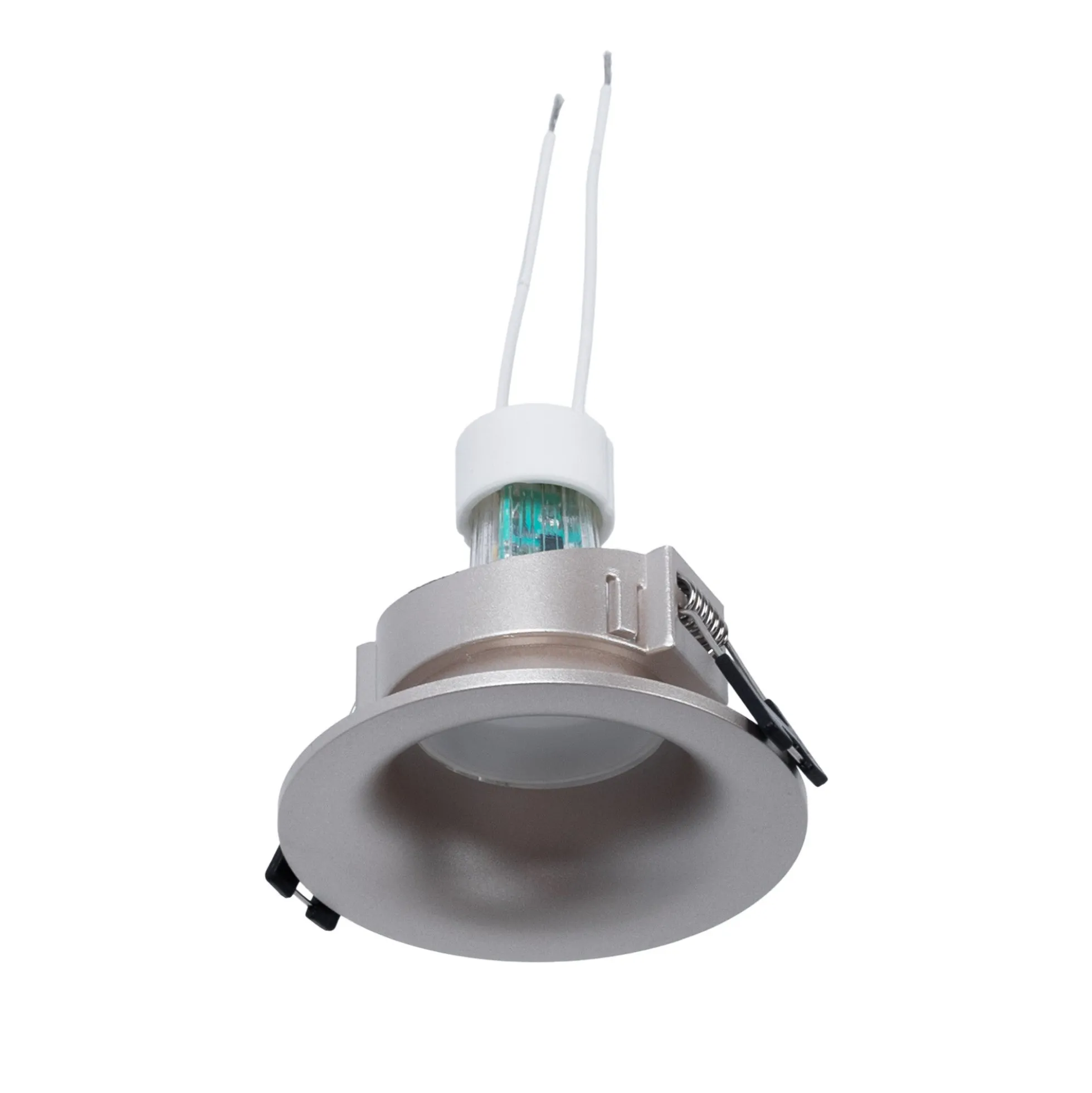 KIT Aro empotrable Ø86mm + Bombilla GU10 6W + Portalámparas
