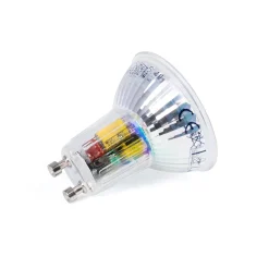 KIT Aro empotrable Ø86mm + Bombilla GU10 6W + Portalámparas