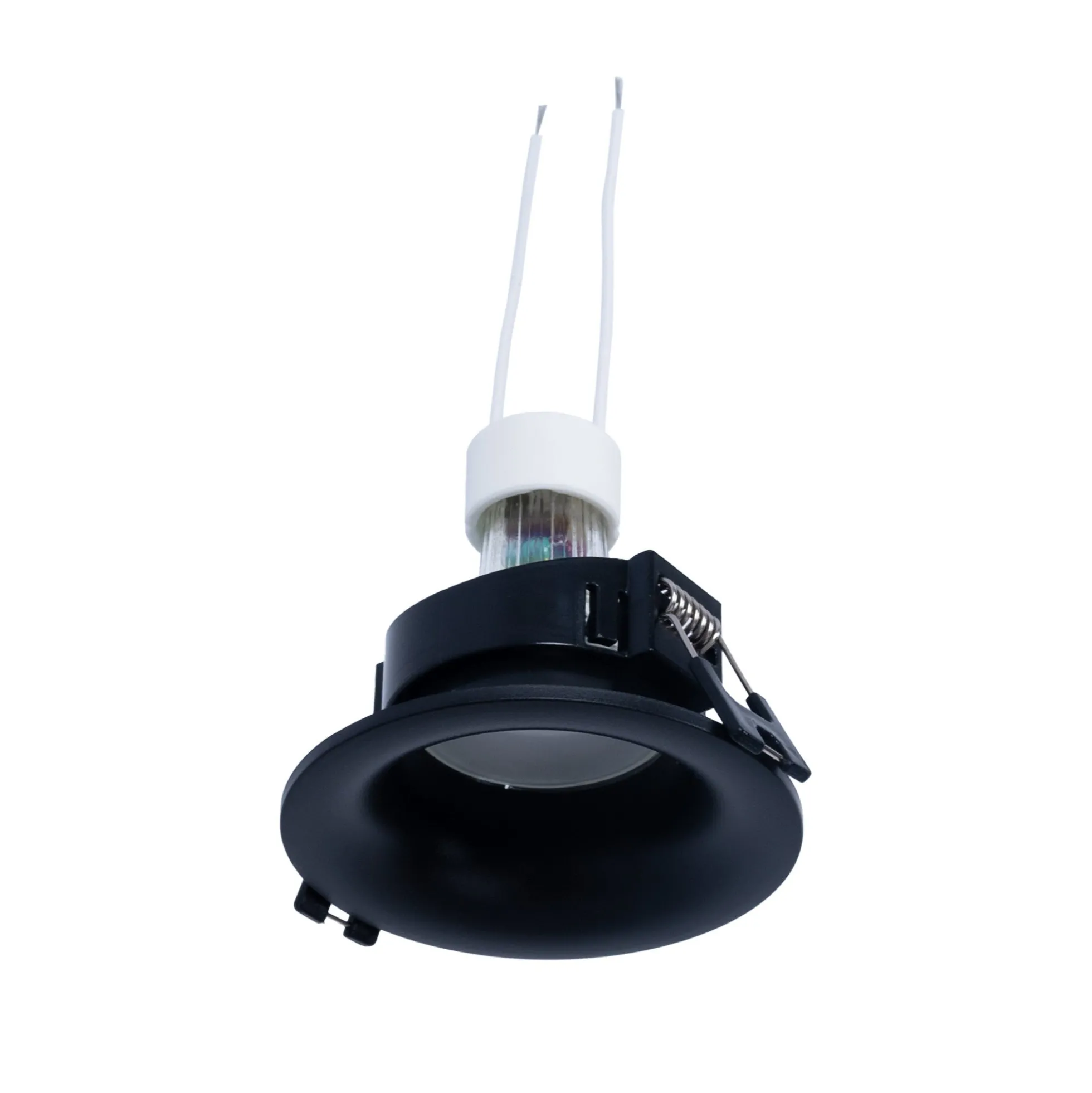 KIT Aro empotrable Ø86mm + Bombilla GU10 6W + Portalámparas