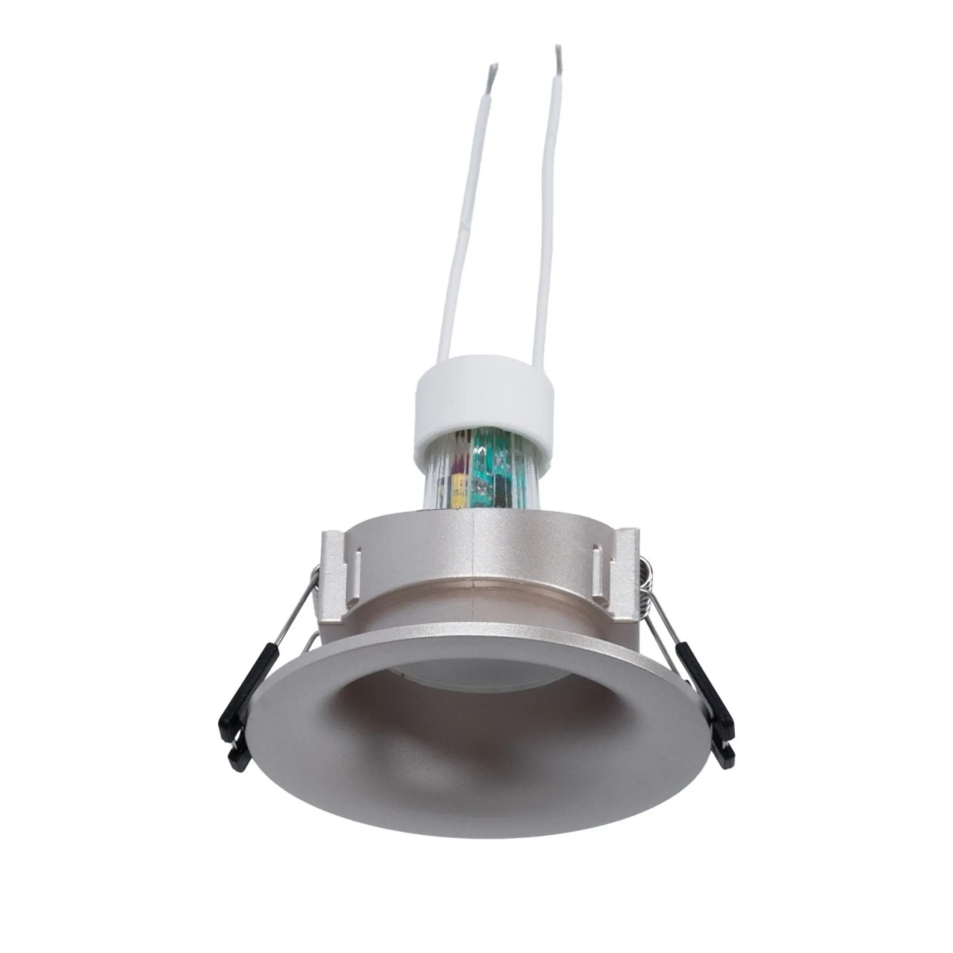 KIT Aro empotrable Ø86mm + Bombilla GU10 6W + Portalámparas
