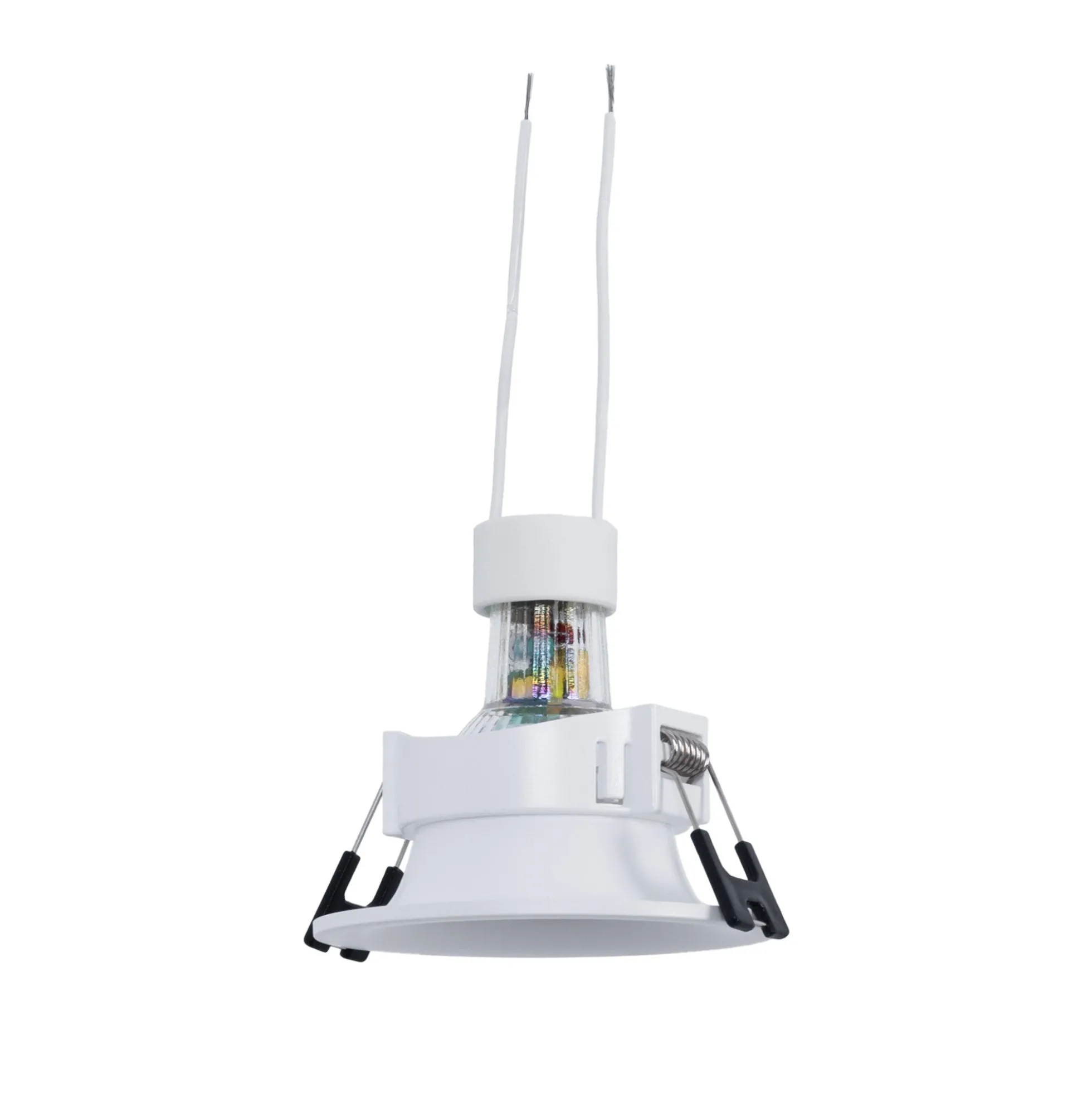 KIT Aro empotrable Ø86mm + Bombilla GU10 6W + Portalámparas