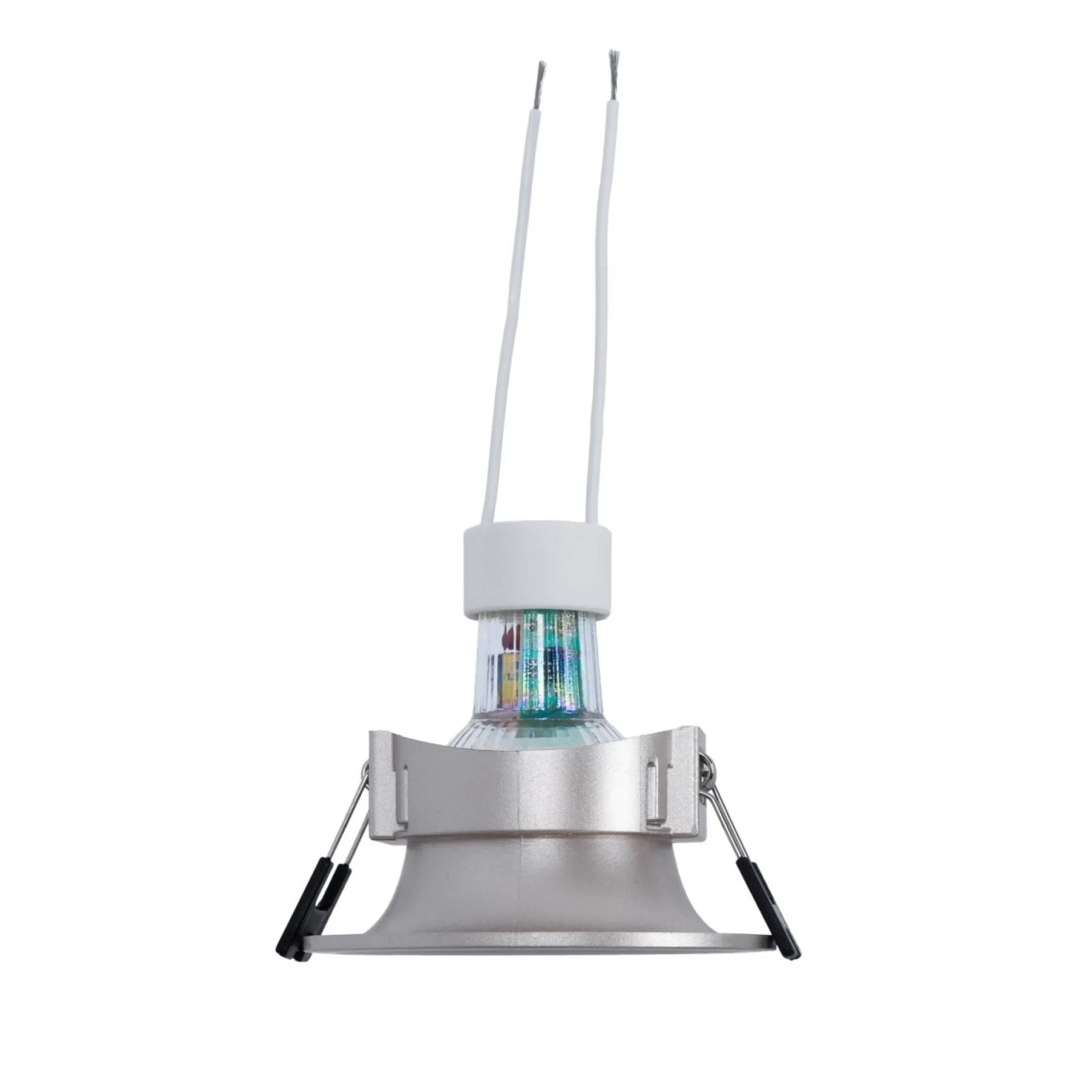 KIT Aro empotrable Ø86mm + Bombilla GU10 6W + Portalámparas