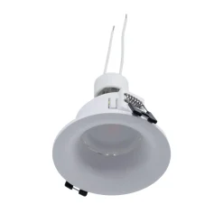 KIT Aro empotrable Ø86mm + Bombilla GU10 6W + Portalámparas