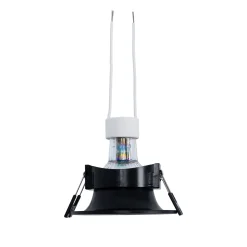 KIT Aro empotrable Ø86mm + Bombilla GU10 6W + Portalámparas