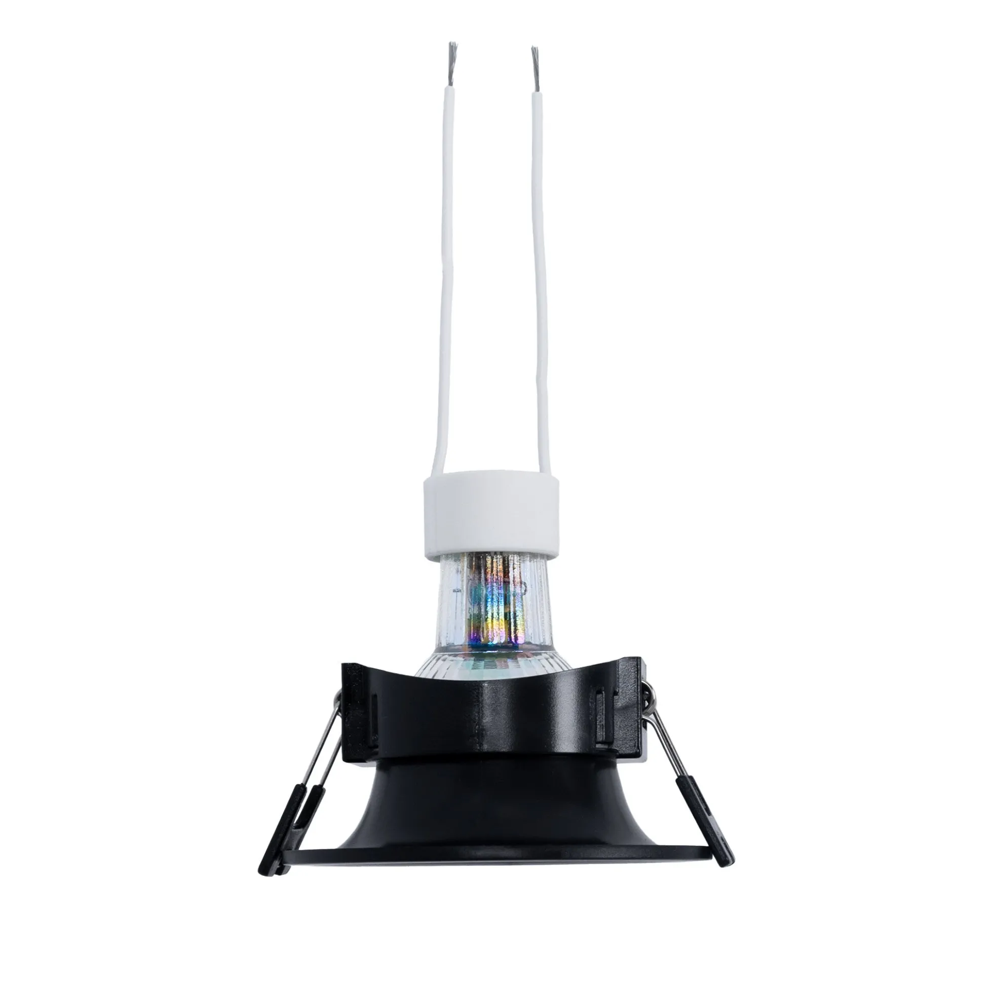 KIT Aro empotrable Ø86mm + Bombilla GU10 6W + Portalámparas