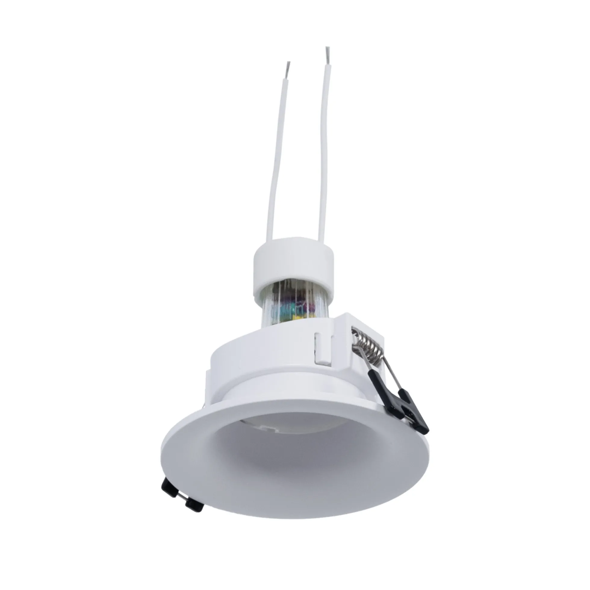 KIT Aro empotrable Ø86mm + Bombilla GU10 6W + Portalámparas