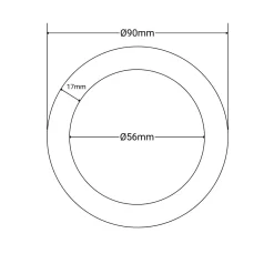 Kit Downlight LED exterior 5W - IP65 - Aro intercambiable - TRIAC regulable - Corte Ø68mm