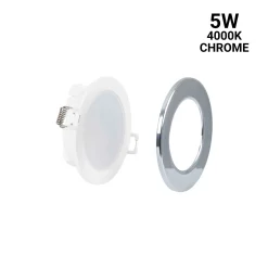 Kit Downlight LED exterior 5W - IP65 - Aro intercambiable - TRIAC regulable - Corte Ø68mm