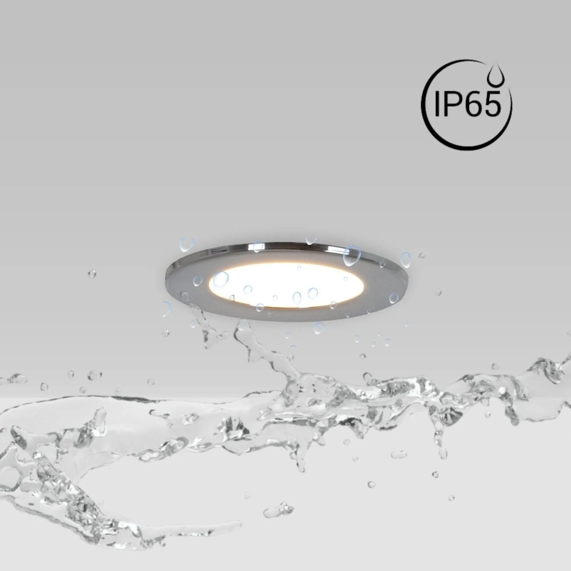 Kit Downlight LED exterior 5W - IP65 - Aro intercambiable - TRIAC regulable - Corte Ø68mm