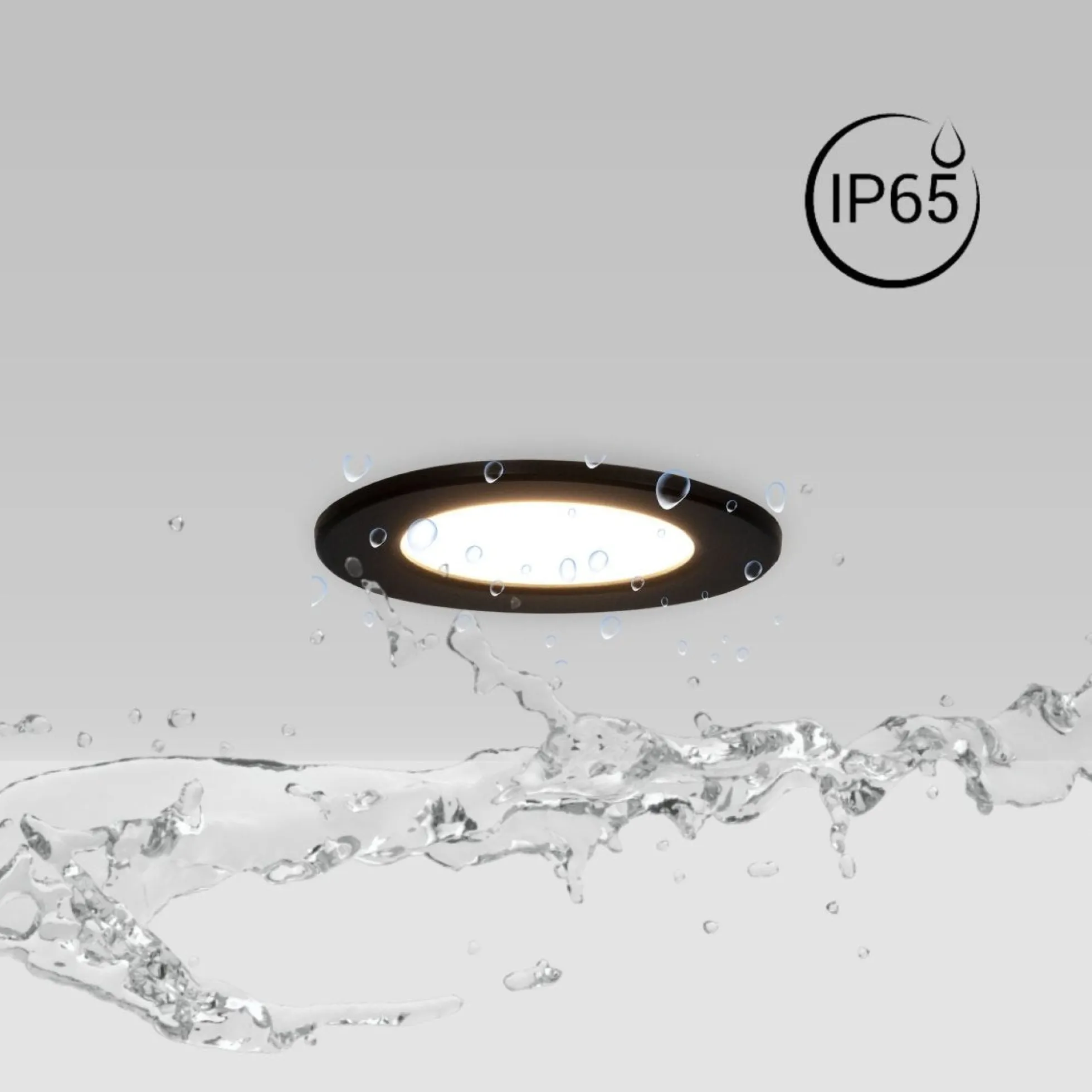 Kit Downlight LED exterior 5W - IP65 - Aro intercambiable - TRIAC regulable - Corte Ø68mm