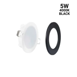 Kit Downlight LED exterior 5W - IP65 - Aro intercambiable - TRIAC regulable - Corte Ø68mm