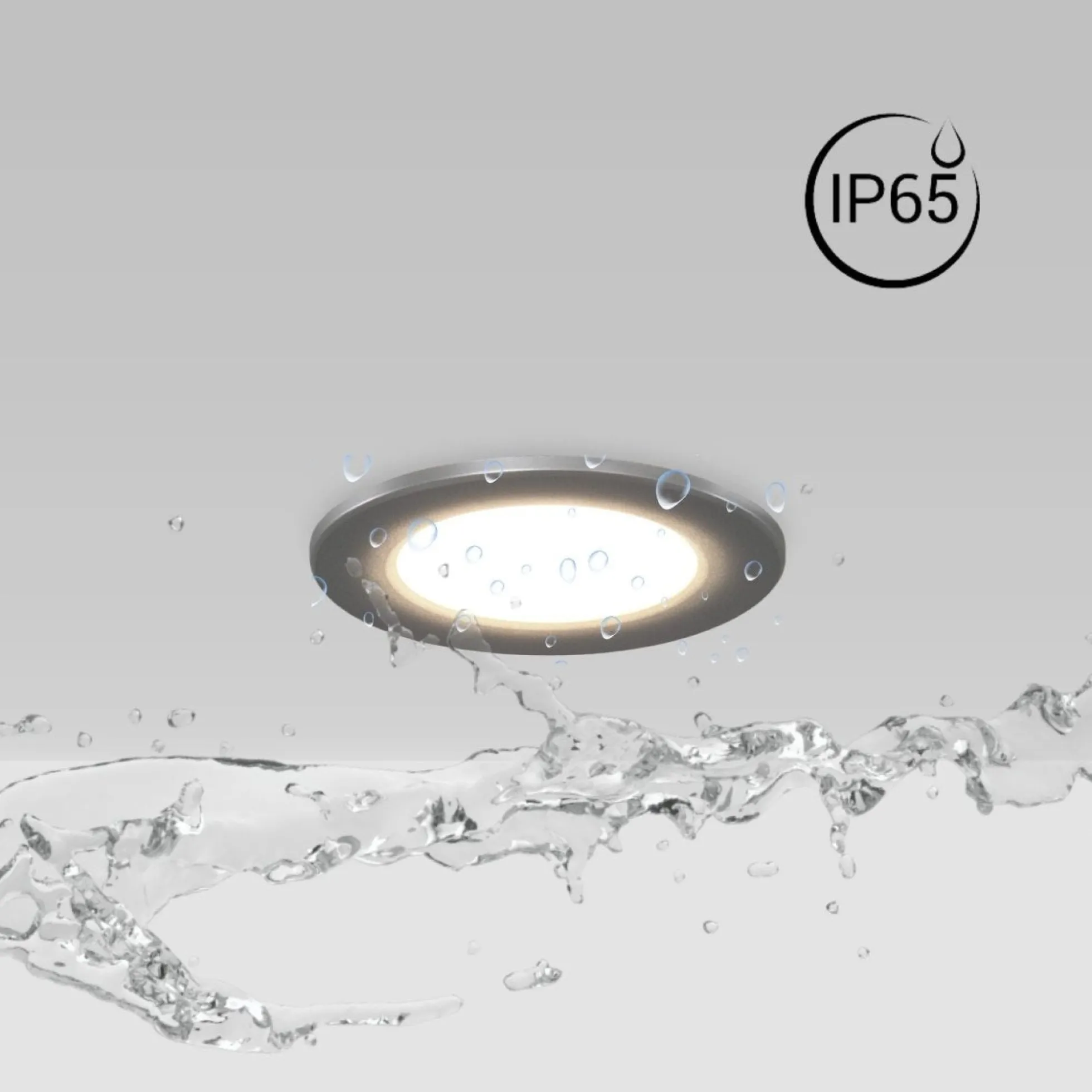 Kit Downlight LED exterior 5W - IP65 - Aro intercambiable - TRIAC regulable - Corte Ø68mm