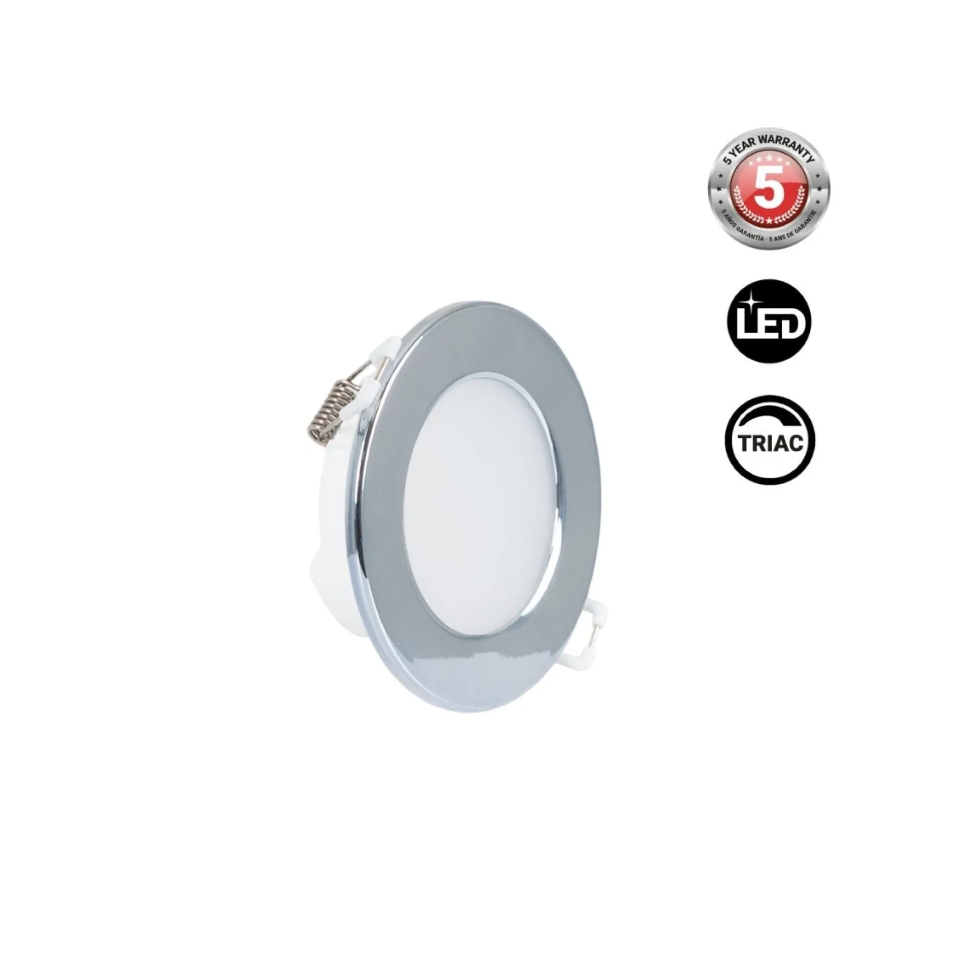 Kit Downlight LED exterior 5W - IP65 - Aro intercambiable - TRIAC regulable - Corte Ø68mm