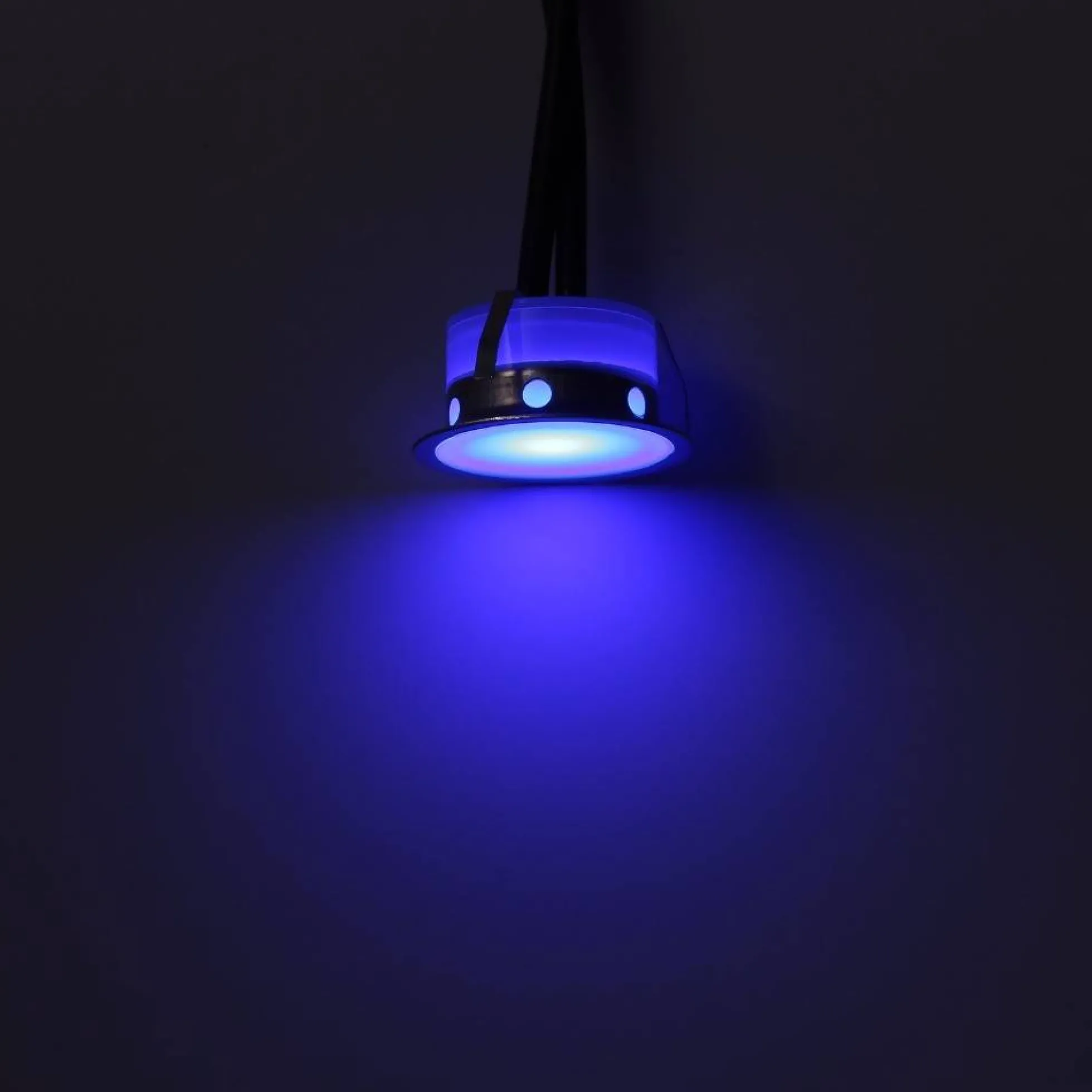 Kit 6 focos LED empotrables en suelo Ø40x20mm 0,4W 12V-DC IP67