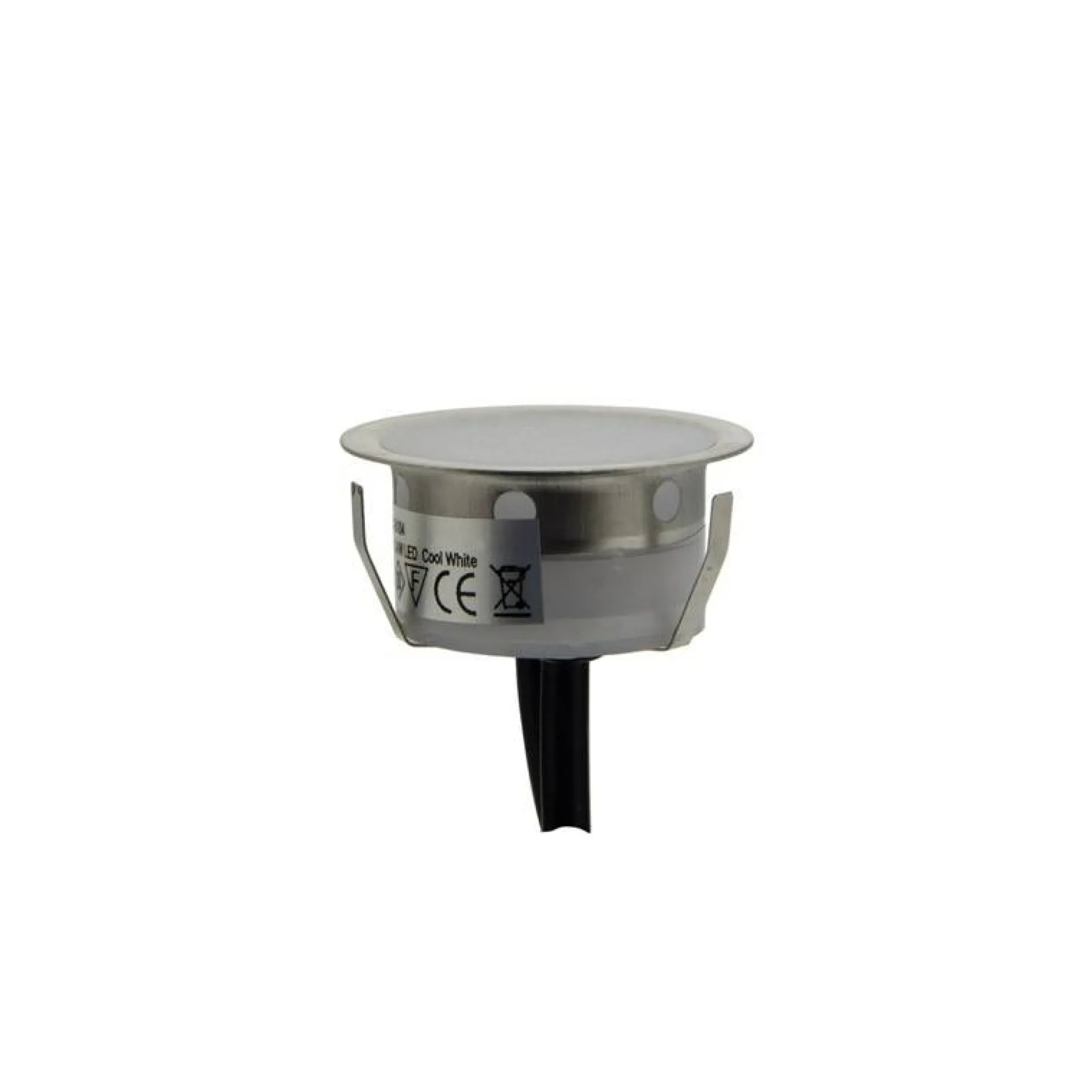 Kit 6 focos LED empotrables en suelo Ø40x20mm 0,4W 12V-DC IP67