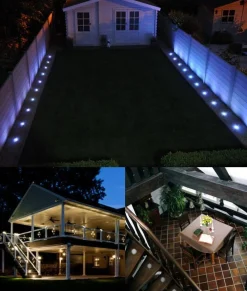 Kit 6 focos LED empotrables en suelo Ø58x9mm 0,5W 12V-DC IP67