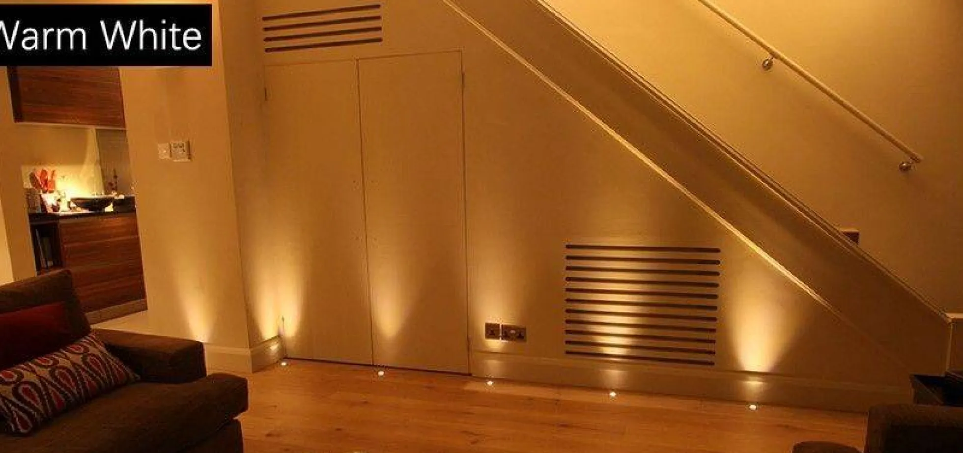 Kit 6 focos LED empotrables escalera o suelo 0,4W 12V-DC IP67