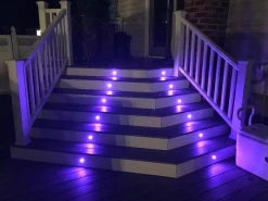 Kit 6 focos LED RGB empotrables en suelo Ø58x9mm 0,5W 12V-DC IP67
