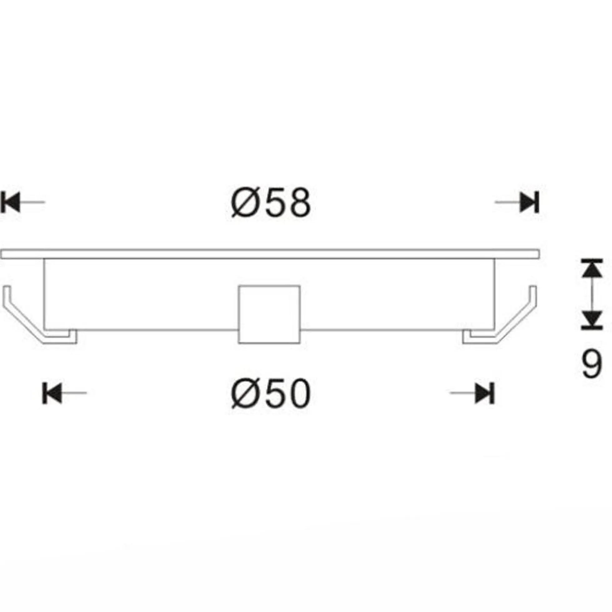 Kit 6 focos LED RGB empotrables en suelo Ø58x9mm 0,5W 12V-DC IP67
