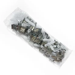 Kit - 40 Grapas metálicas +40 Tornillos + 40 Tarugos - Estructura LED Hexagonal