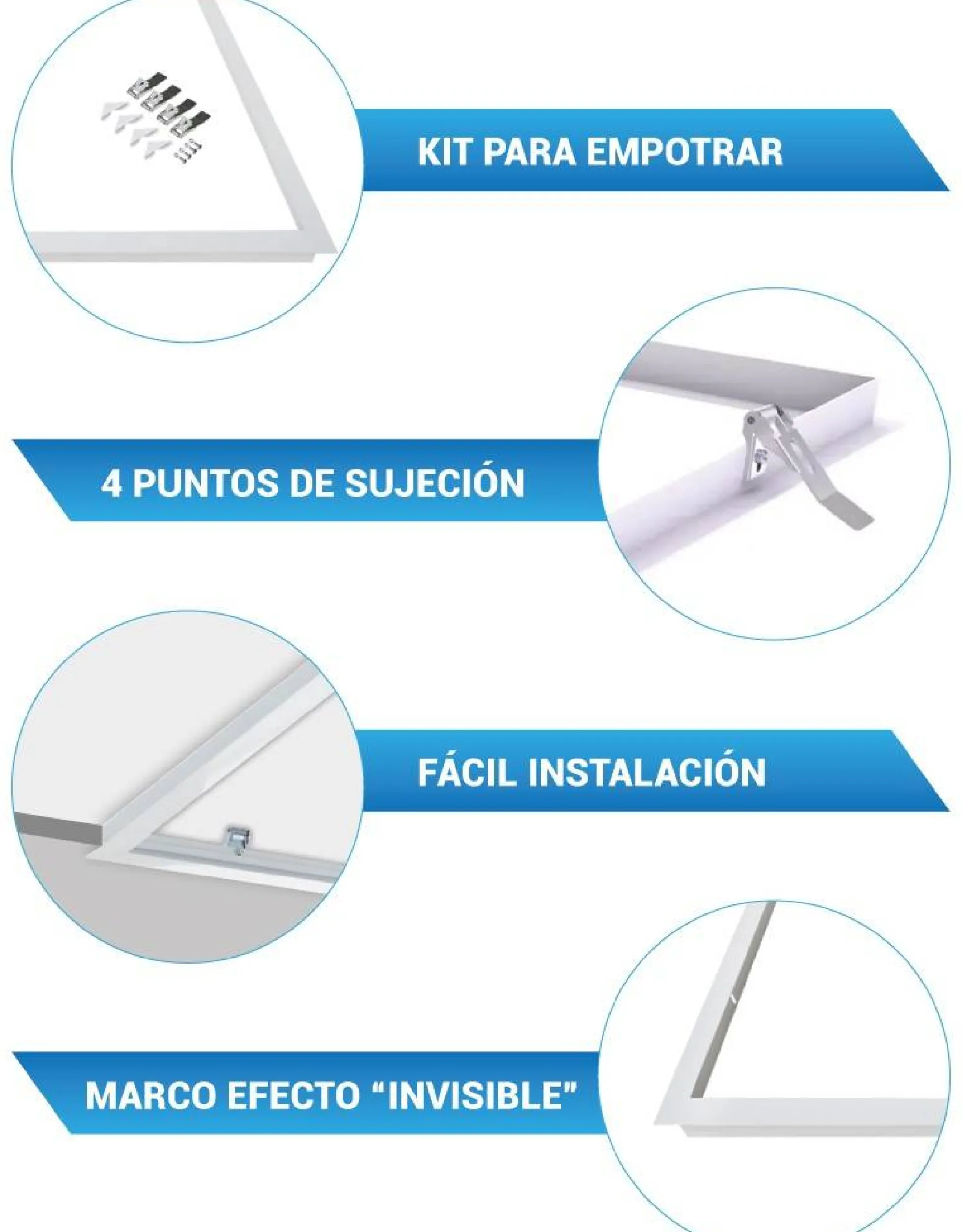 Kit Marco empotrable para Paneles LED 60x60