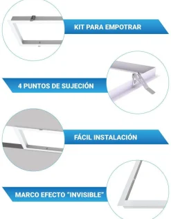 Kit Marco empotrable para Paneles LED 120x30