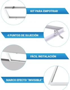 Kit Marco empotrable para Paneles LED 120x60
