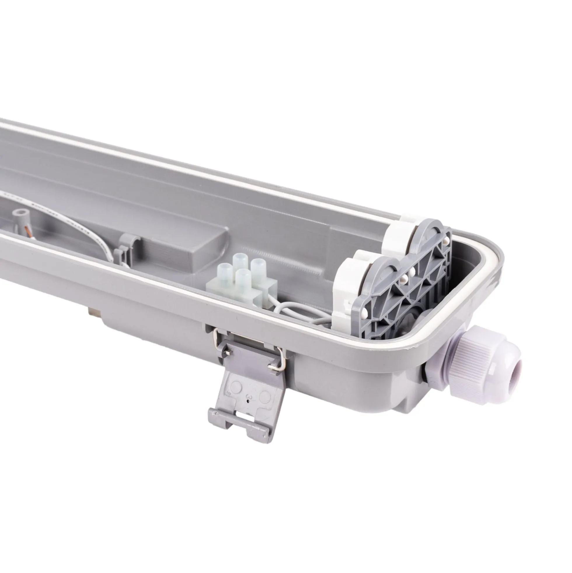 Kit pantalla estanca doble 60cm + 2 tubos LED T8 9W - 6000K