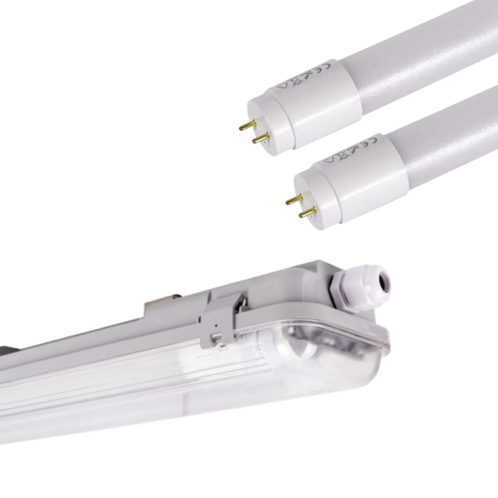 Kit pantalla estanca doble 150cm + 2 tubos LED T8 24W - 6000K