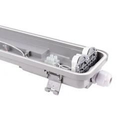 Kit pantalla estanca doble 120cm + 2 tubos LED T8 18W - 6000K