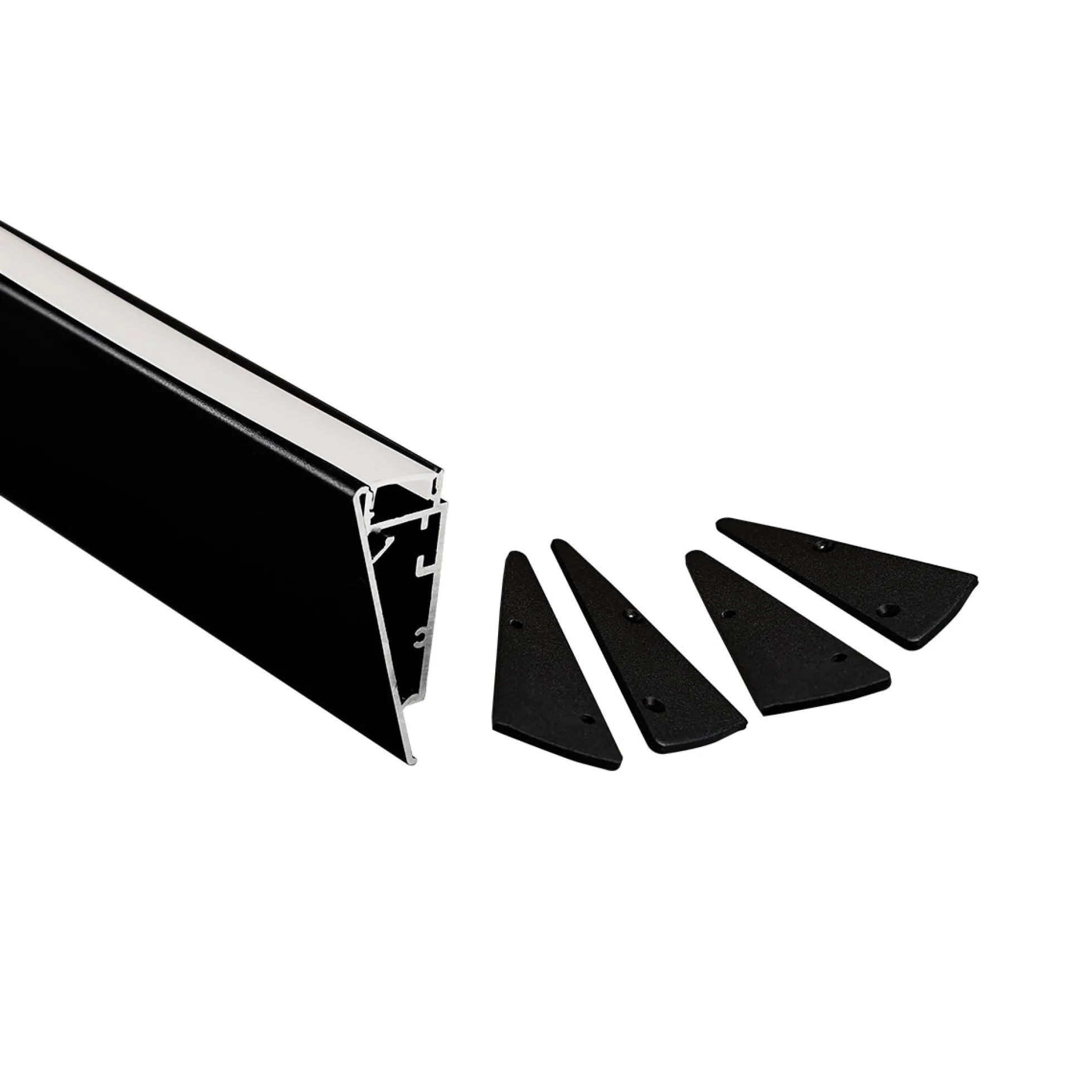 Kit perfil de aluminio superficie - Tira LED ≤ 12mm - 23.5x57.8mm - 2 metros