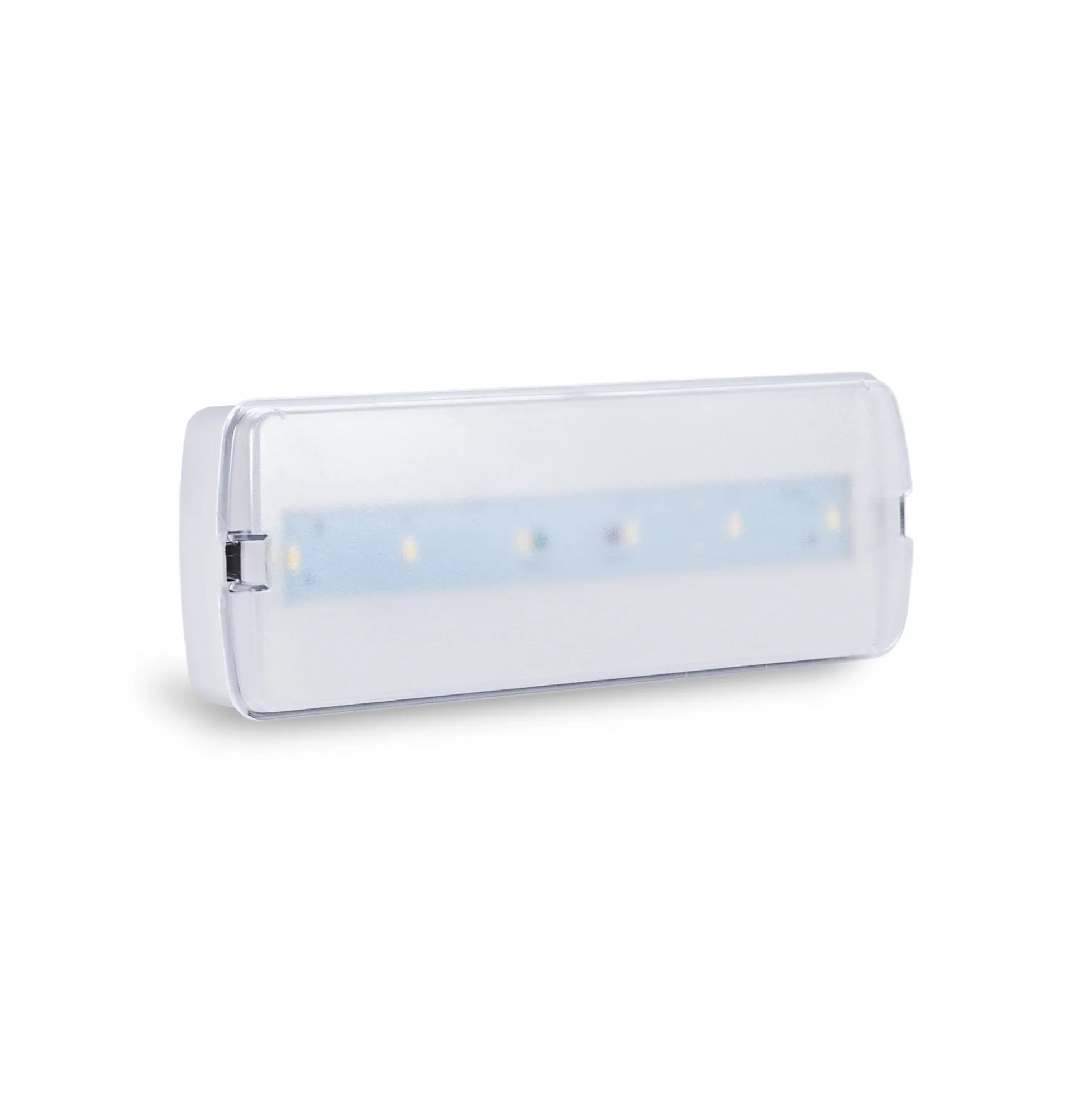KIT Pictograma autoadhesivo "Salida abajo" + Luz de emergencia 3W