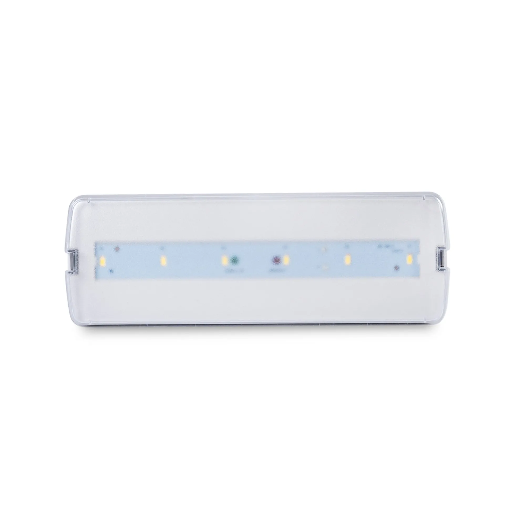 KIT Pictograma autoadhesivo "Salida abajo" + Luz de emergencia 3W