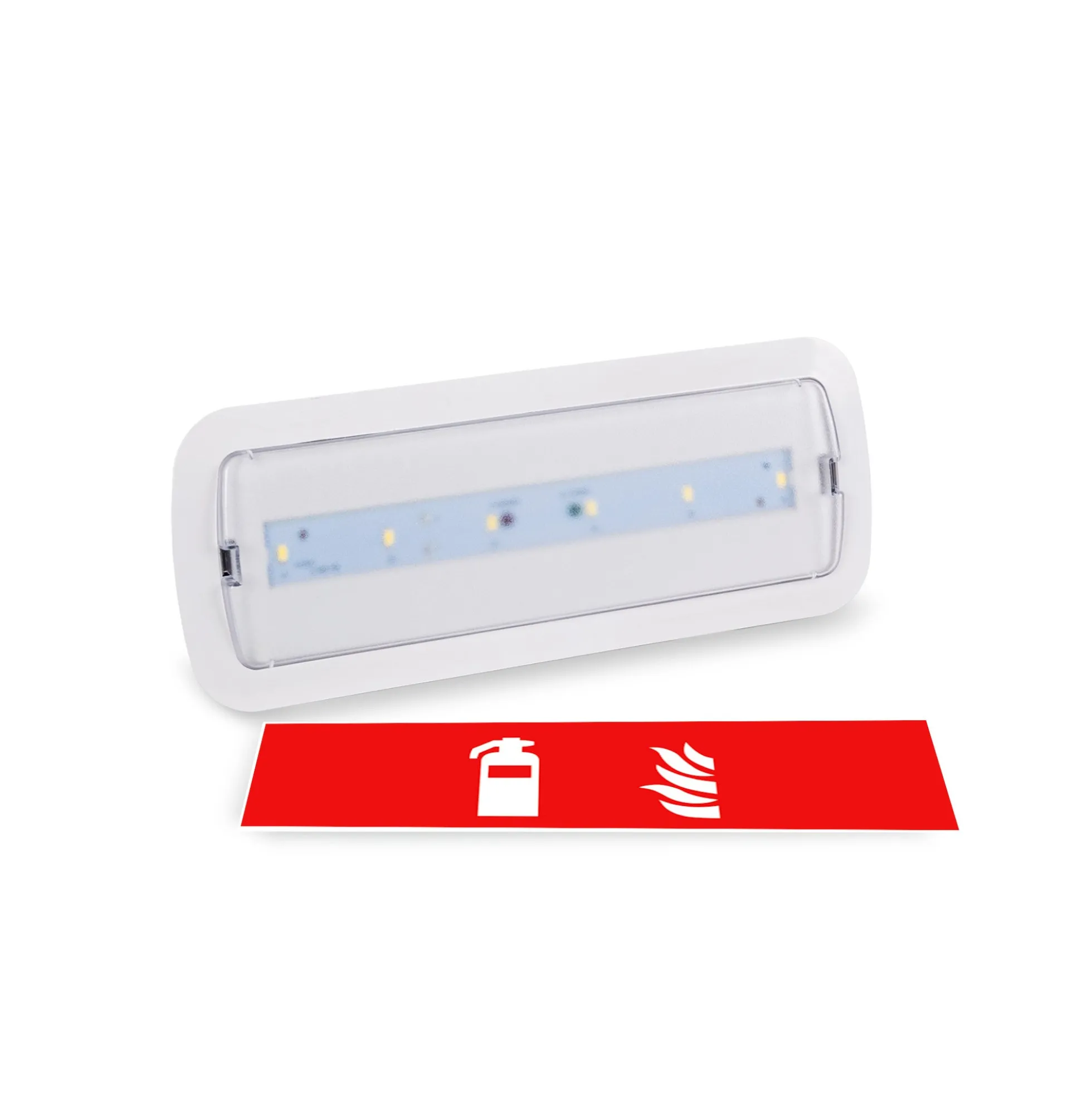KIT Pictograma autoadhesivo "Extintor" + Luz de emergencia 3W