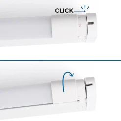 Kit regleta portatubos + tubo LED T8 - 24W - 150cm