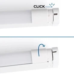 Kit regleta portatubos + tubo LED T8 - 18W - 120cm
