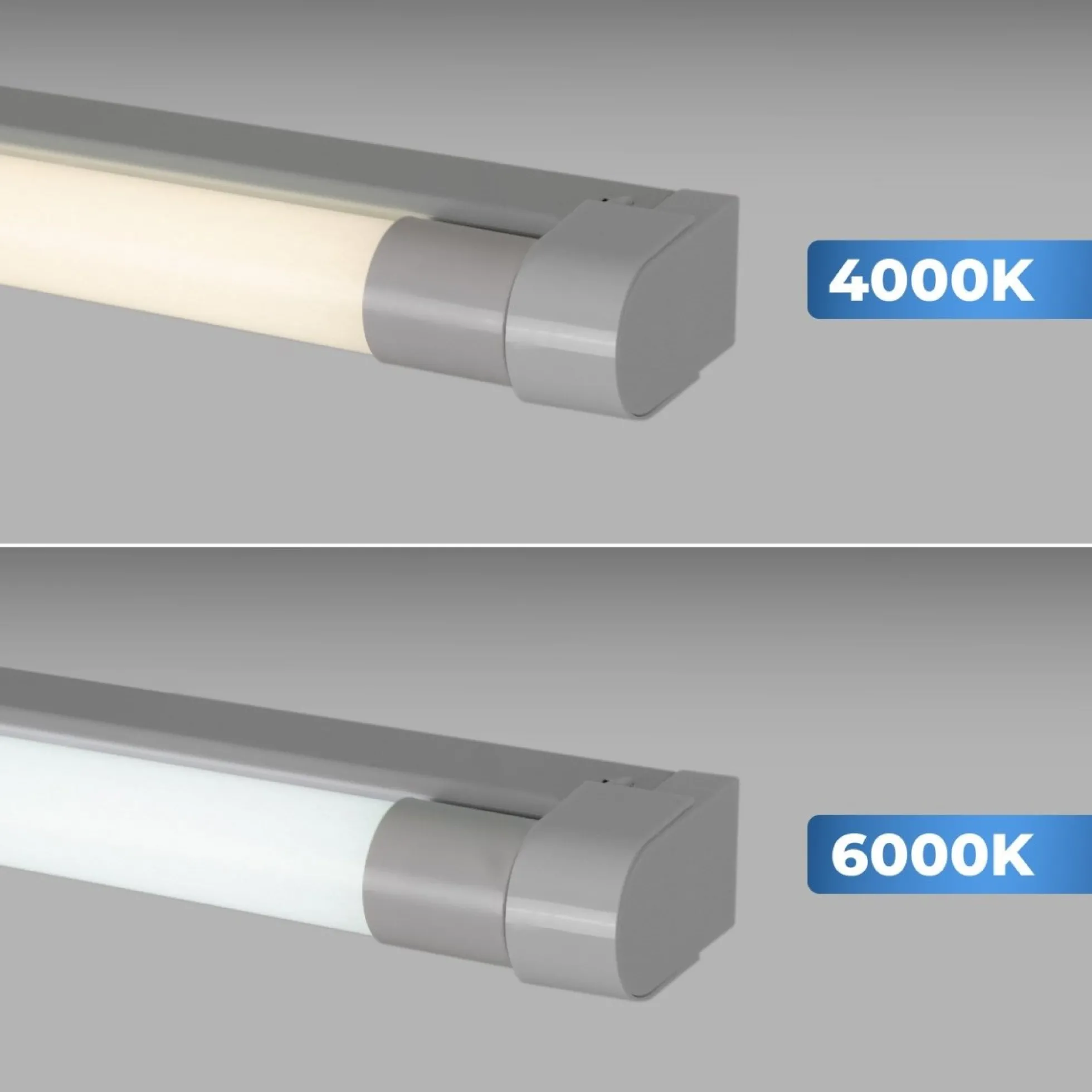 Kit regleta portatubos + tubo LED T8 - 18W - 120cm