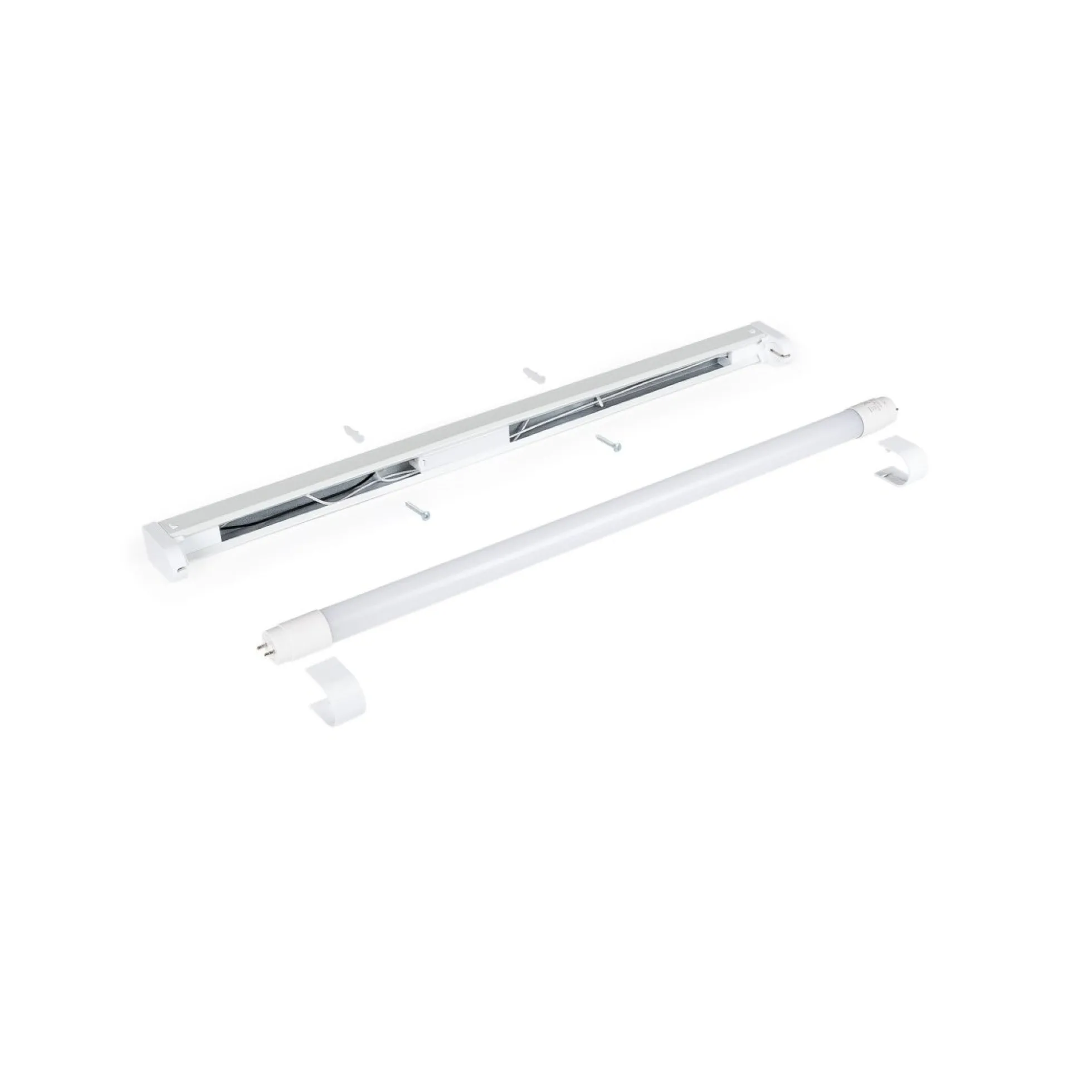 Kit regleta portatubos + tubo LED T8 - 9W - 60cm