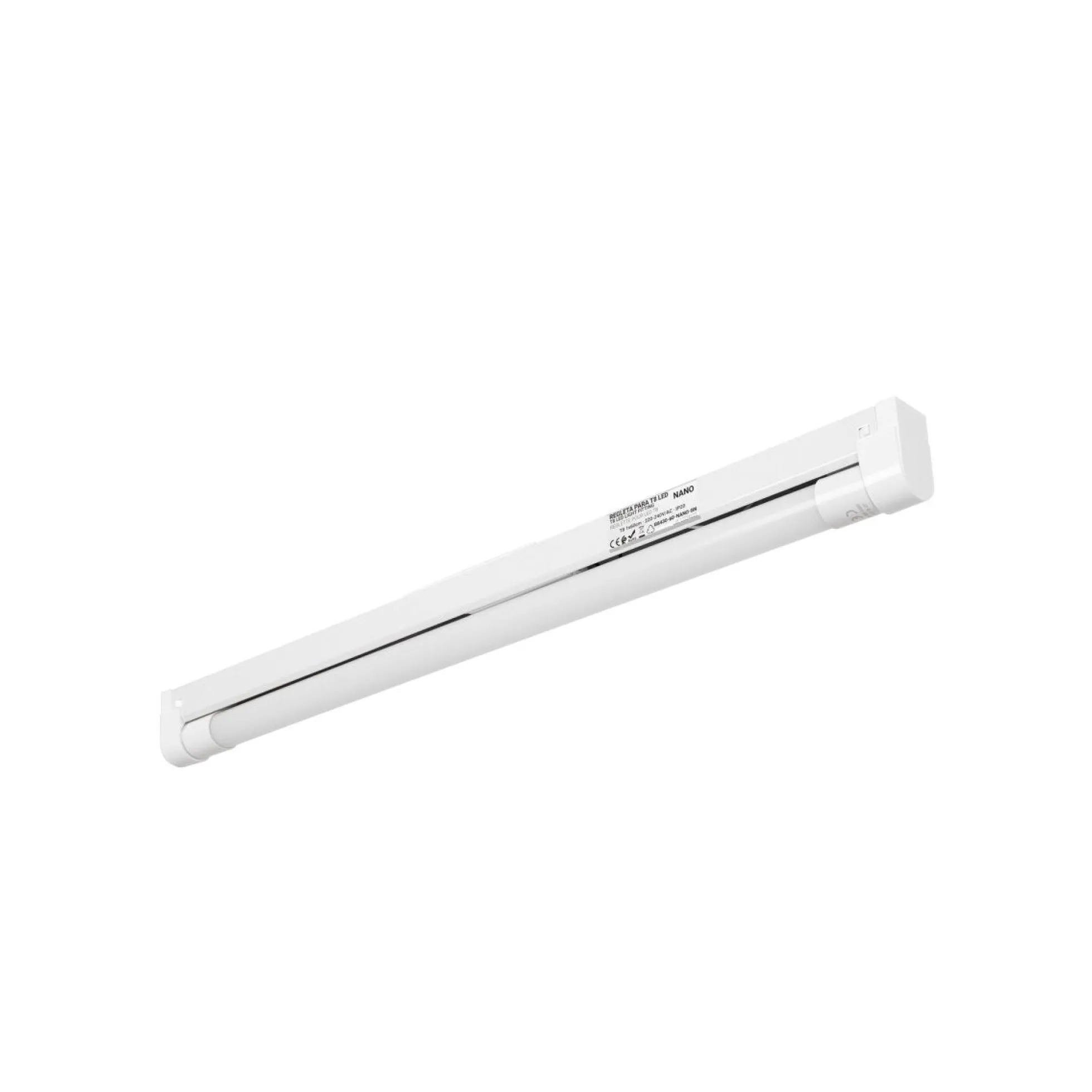 Kit regleta portatubos + tubo LED T8 - 9W - 60cm