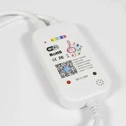 Kit tira LED musical RGB WiFi Alexa/Google Home con fuente, mando y controlador 5 metros