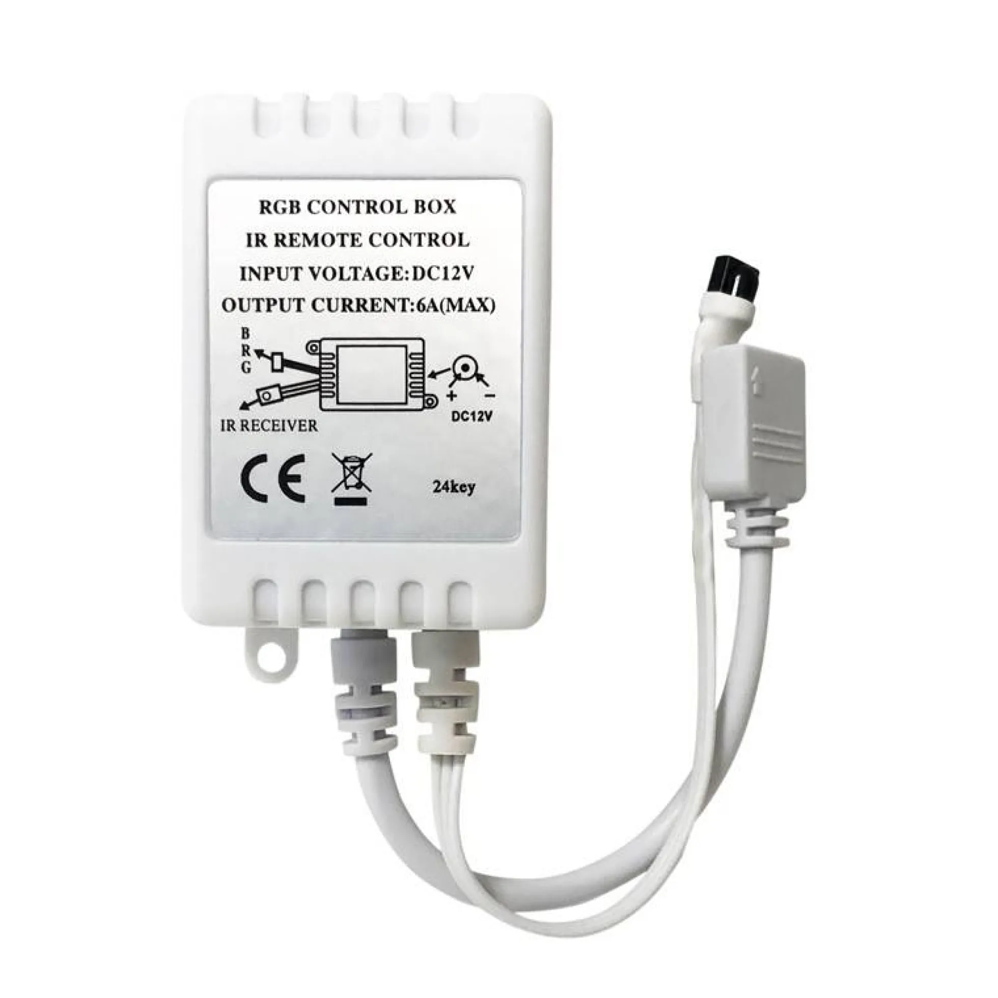 Kit tira LED RGB 5m con fuente, mando y controlador compatible 12V y 24V