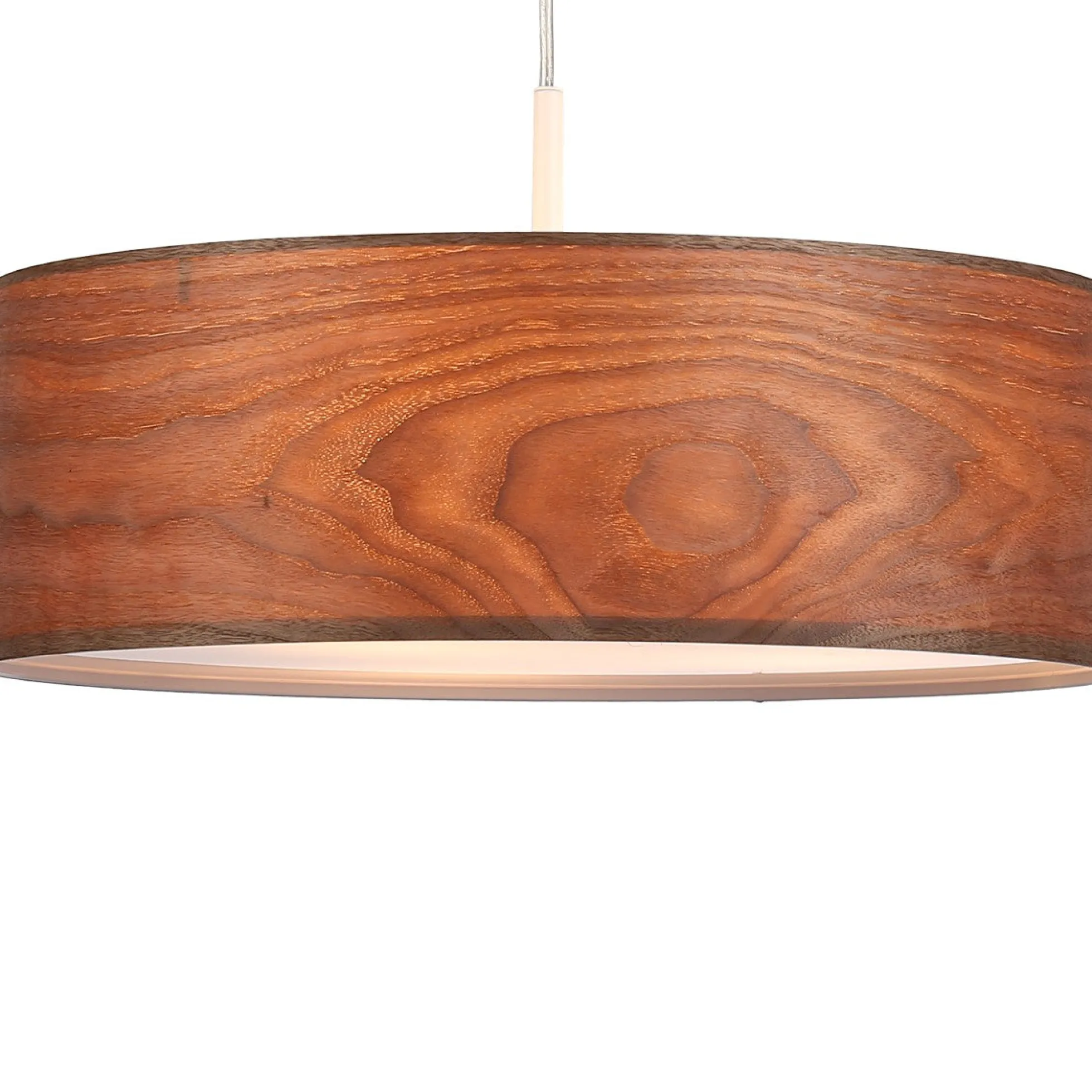 Lampara colgante con pantalla efecto madera "MATAGALLS" - 3xE27