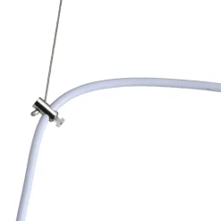 Lampara colgante doble metal y madera  