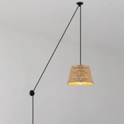 Lámpara colgante ajustable de cáñamo "Moki" - E27