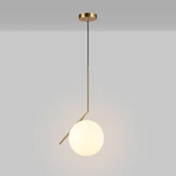 Lámpara colgante bola cristal "HERMI 220" - E27 - Ø 22cm