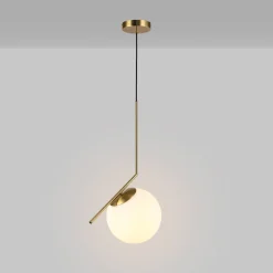 Lámpara colgante bola cristal "HERMI 220" - E27 - Ø 22cm