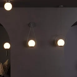 Lámpara colgante bola cristal